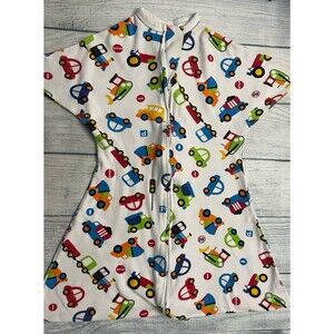 Zipadee-Zip Transportation Transition Baby Boy Swaddle, Size Small